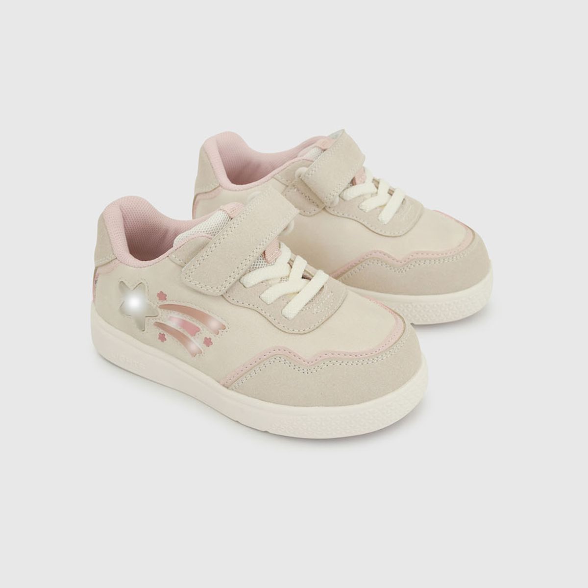 COLLOKY - Zapatilla Luces Caminante Niña Beige