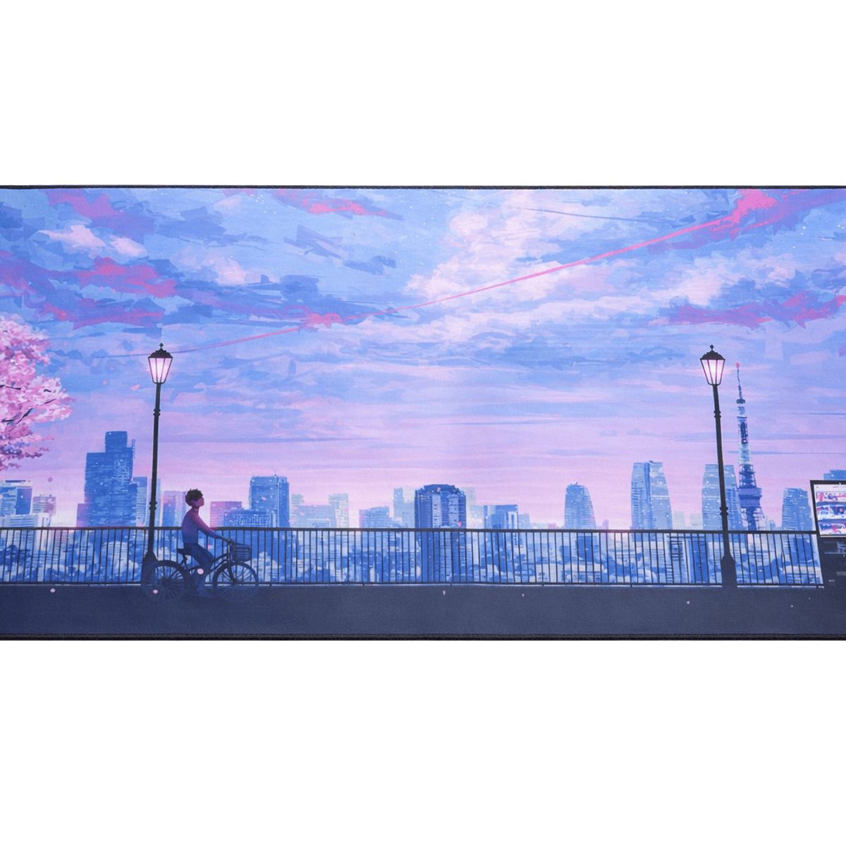 GENERICO - MousePad Gamer 40 x 90Cm Con Diseño Exclusivo Paisaje Morado