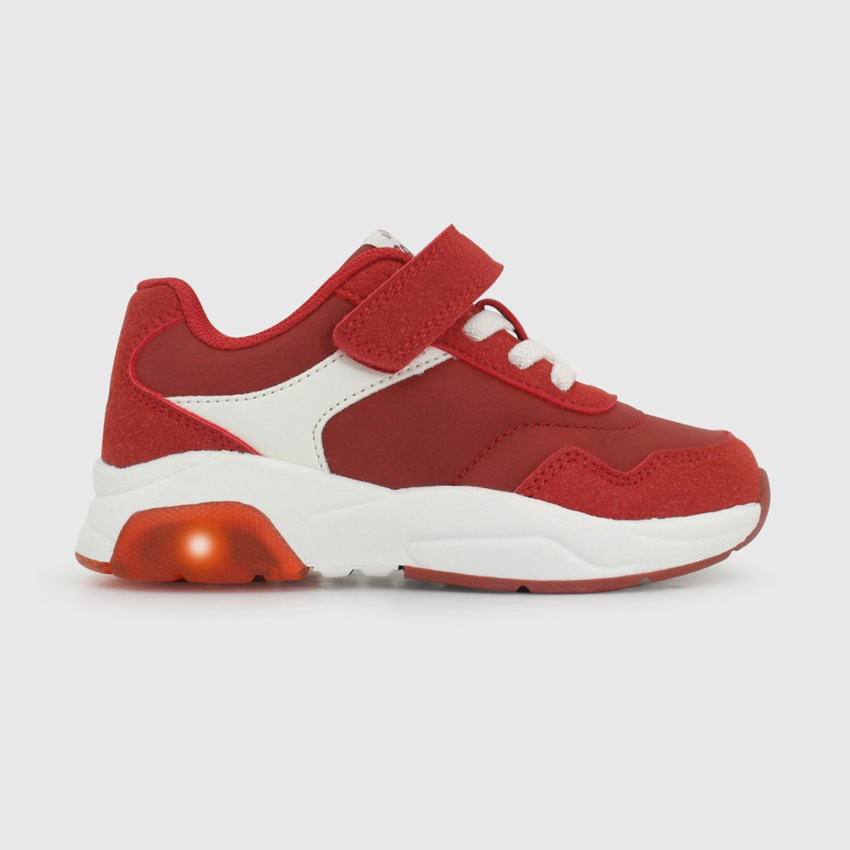 COLLOKY - Zapatilla Luces Caminante Unisex Rojo