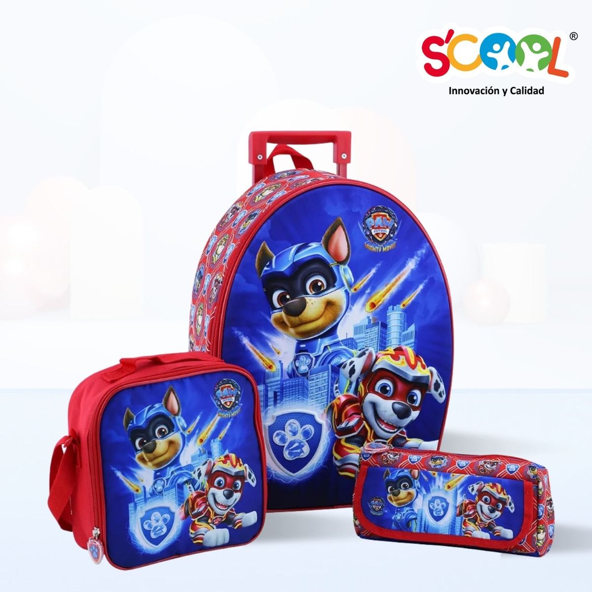 SCOOL - Set de Mochila Escolar Con Rueda Paw Patrol Niño Scool