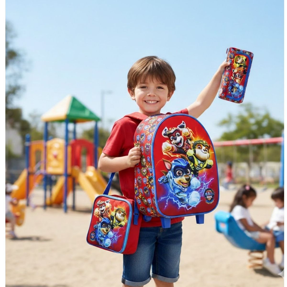 SCOOL - Set de Mochila Escolar Con Rueda 3D Paw Patrol Niño Rayo Scool
