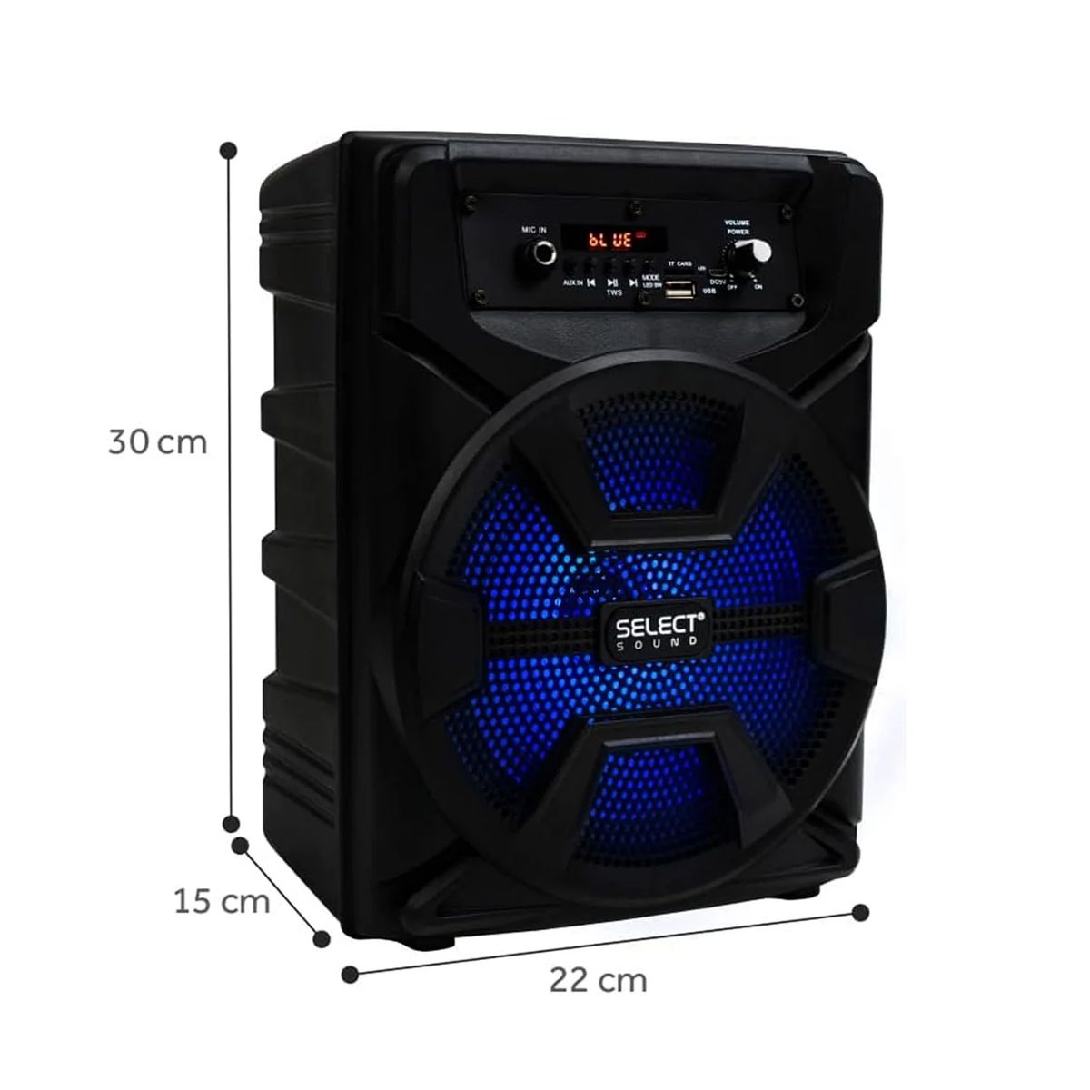 GENERICO - Parlante Bafle Sound Hero BT1008 subwoofer TWS Bluetooth 2500W, Micrófono Integrado, Bocina Portátil