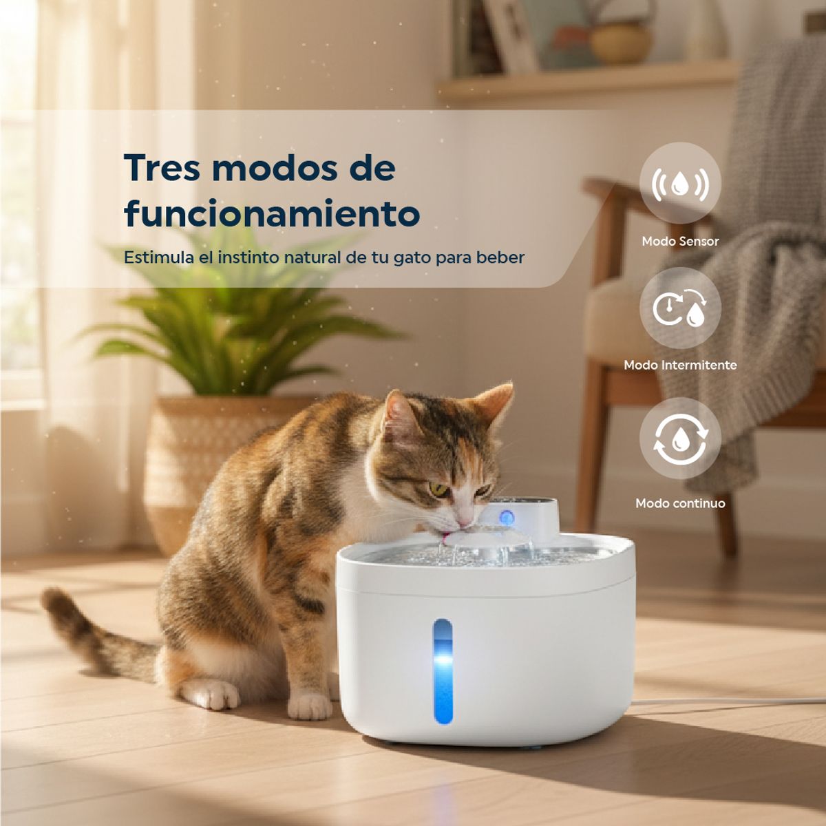 TRENDY TECH E I R L - Bebedero Inálambrico Flor Premium metálico para Mascotas