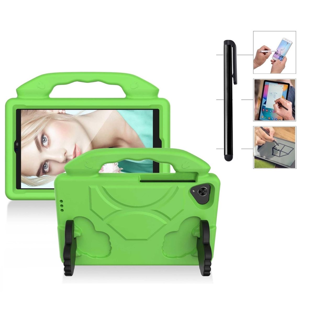 GENERICO - Funda Niños Kids Antigolpe + Lapiz Optico para Samsung Tab A11 8.7 2025 SM-X133 SM-X135