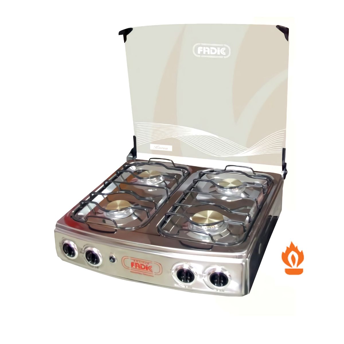 Cocina de mesa con tapa de vidrio Karen 22 4h, marca FADIC - Foto Principal