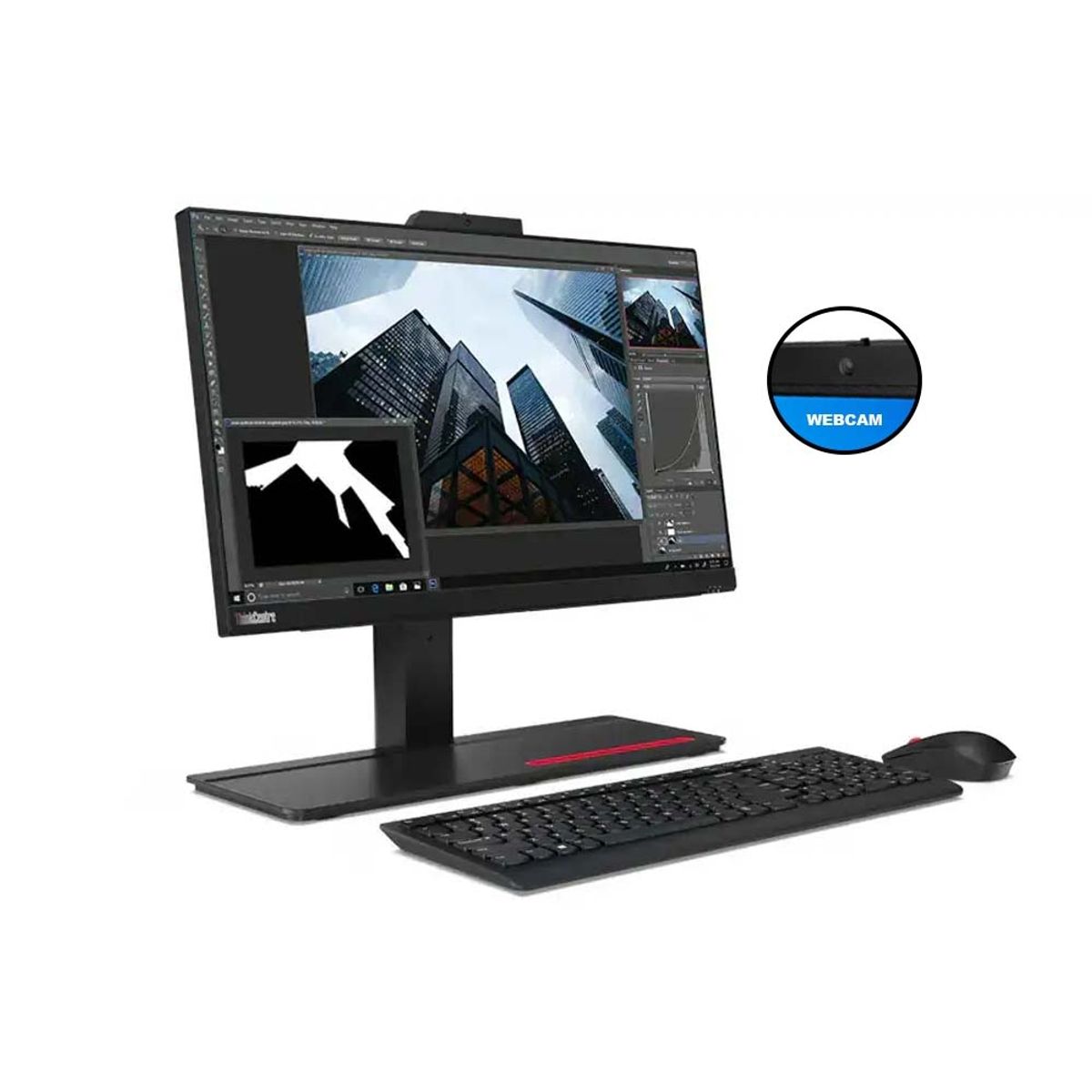 LENOVO - All-in-One Lenovo M70A Gen 3 Intel Core i5-12400 RAM 16GB SSD 512GB 21.5" FHD Windows 11 Pro
