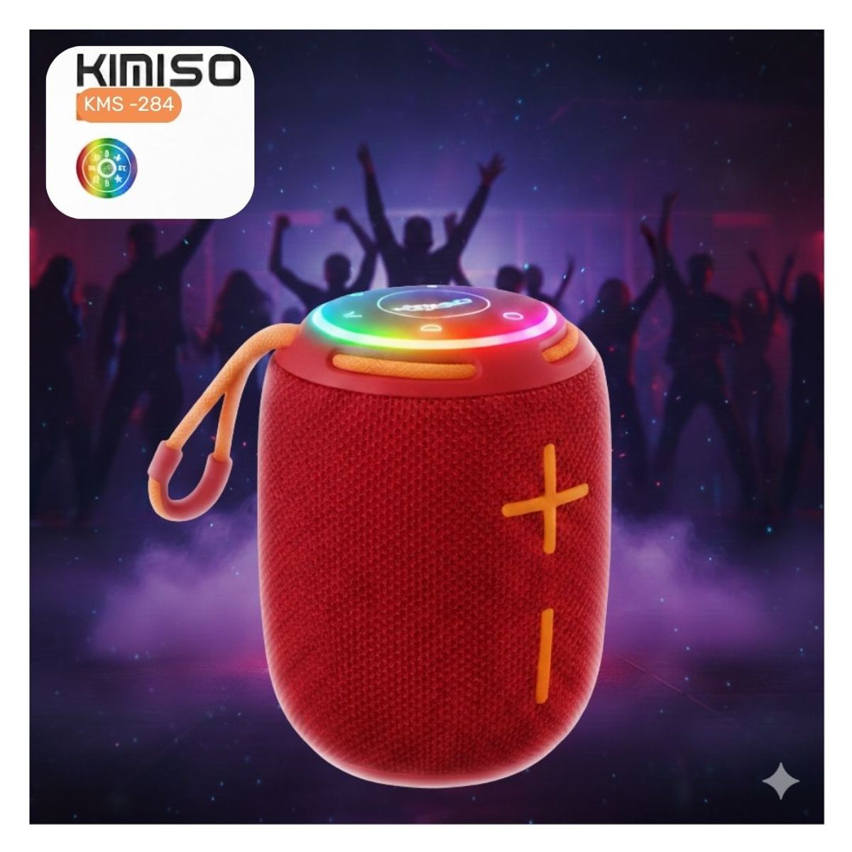 GENERICO - PARLANTE KIMISO KMS 284 BLUETOOTH PORTÁTIL - ROJO
