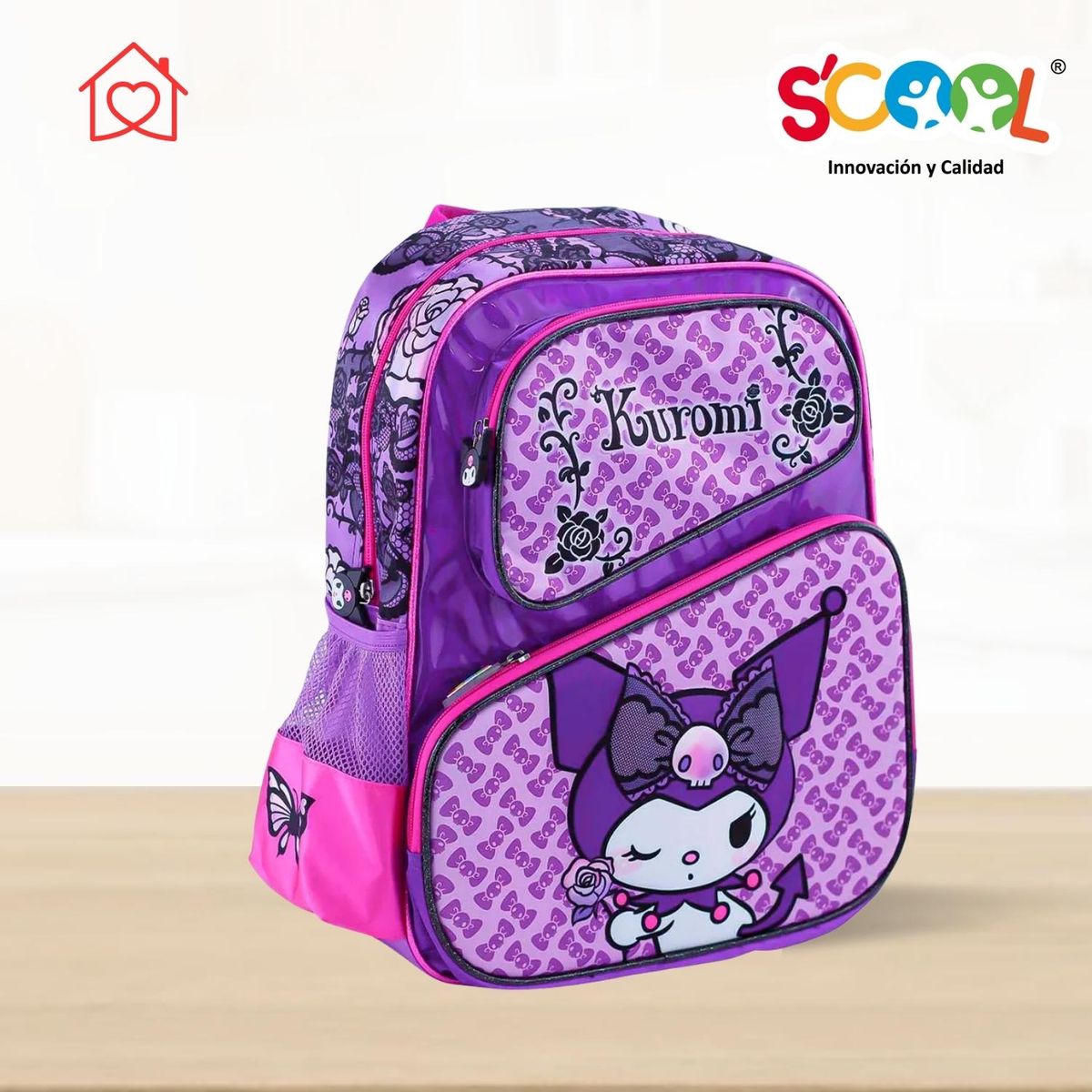 SCOOL - Mochila Para Niña Satin Kuromi Scool