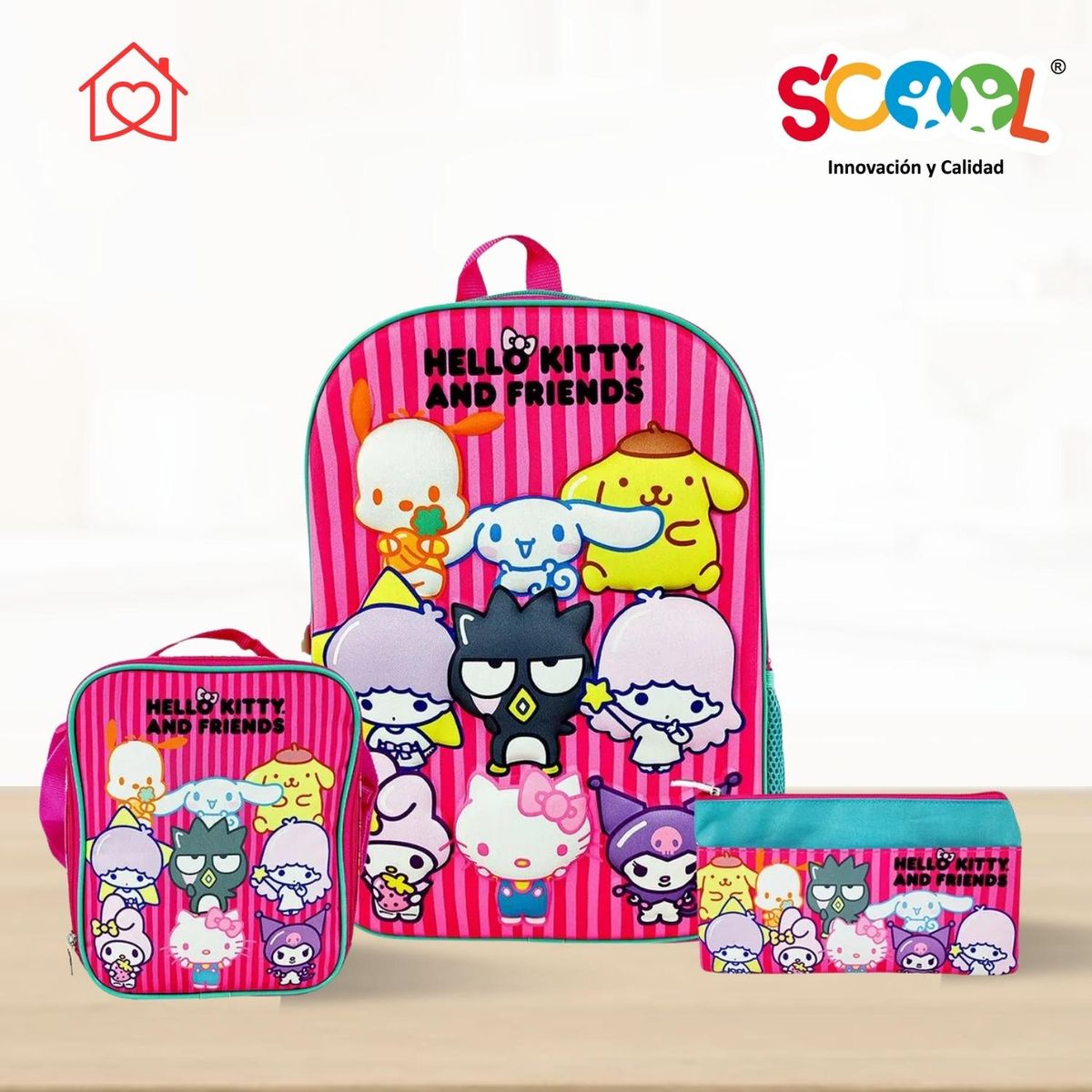 SCOOL - Set de Mochila Escolar Moch Oficio 3D Hello  & Friends Scool