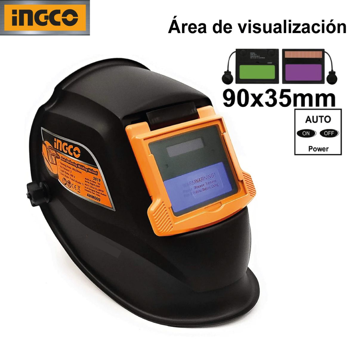 INGCO TOOLS - CASCO PARA SOLDAR AUTOMÁTICO FOTOSENSIBLE INGCO AHM009