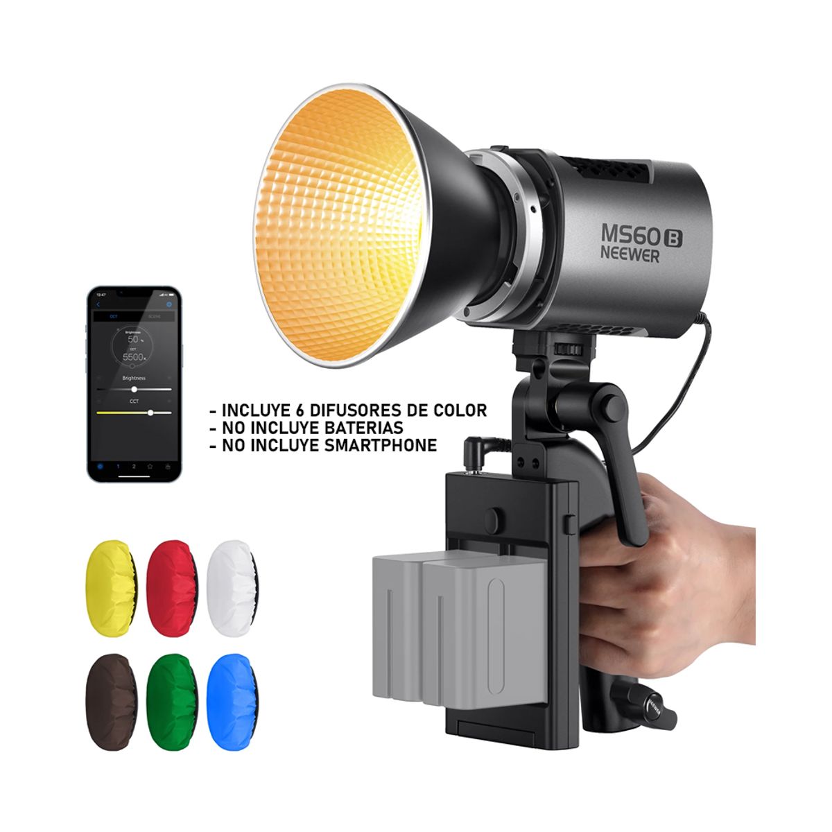 ULANZI - Luz Continua de Estudio Neewer MS60B Bi-Color