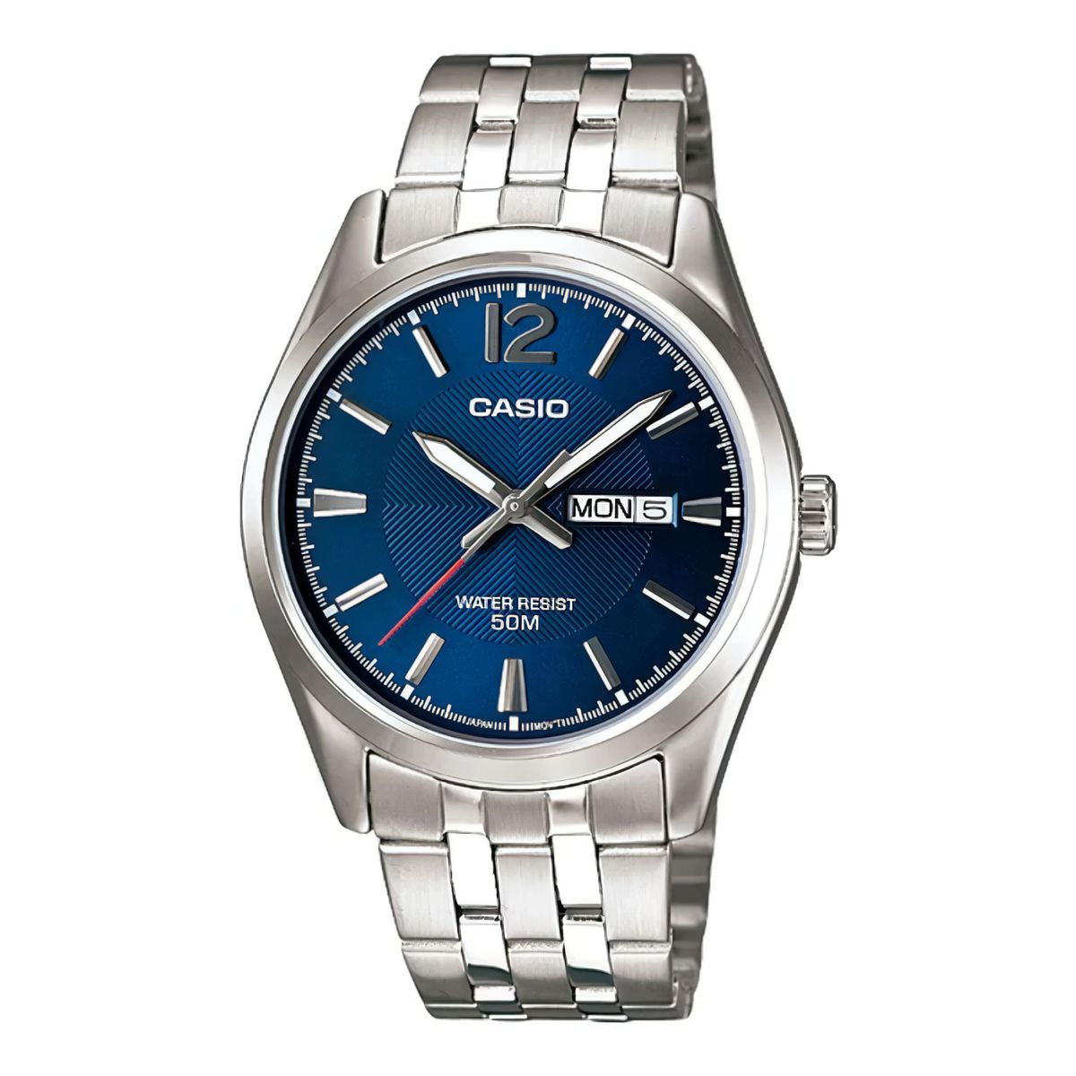 CASIO - MTP-1335D-2AVDF RELOJ CASIO PARA HOMBRE AXERO INOXIDABLE PLATEADO AZUL - CAS-256