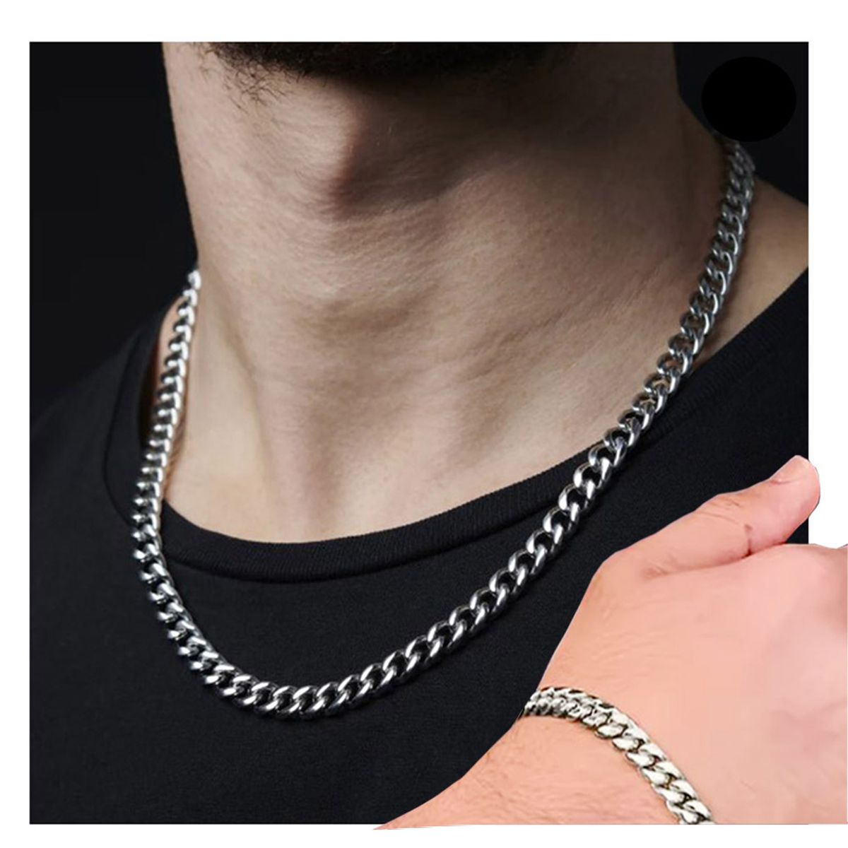 VIKINGO - CADENA Y PULSERA DE  ACERO INOXIDABLE 316L UNISEX