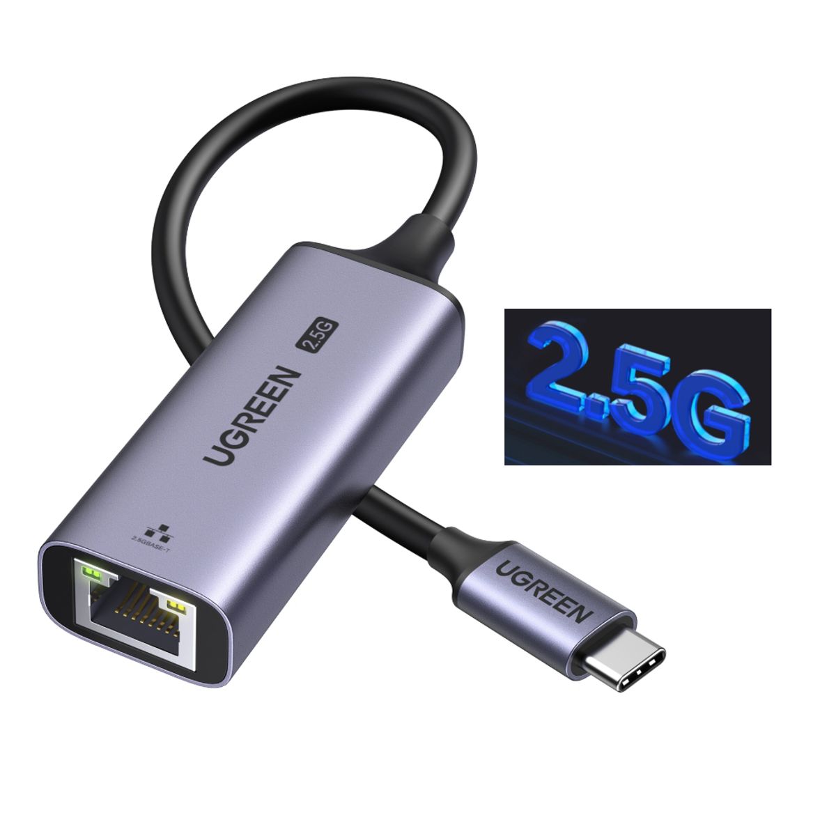 UGREEN - Adaptador Ethernet 2.5Gigabits RJ45 Win Mac Linux  UGREEN CM648 25052