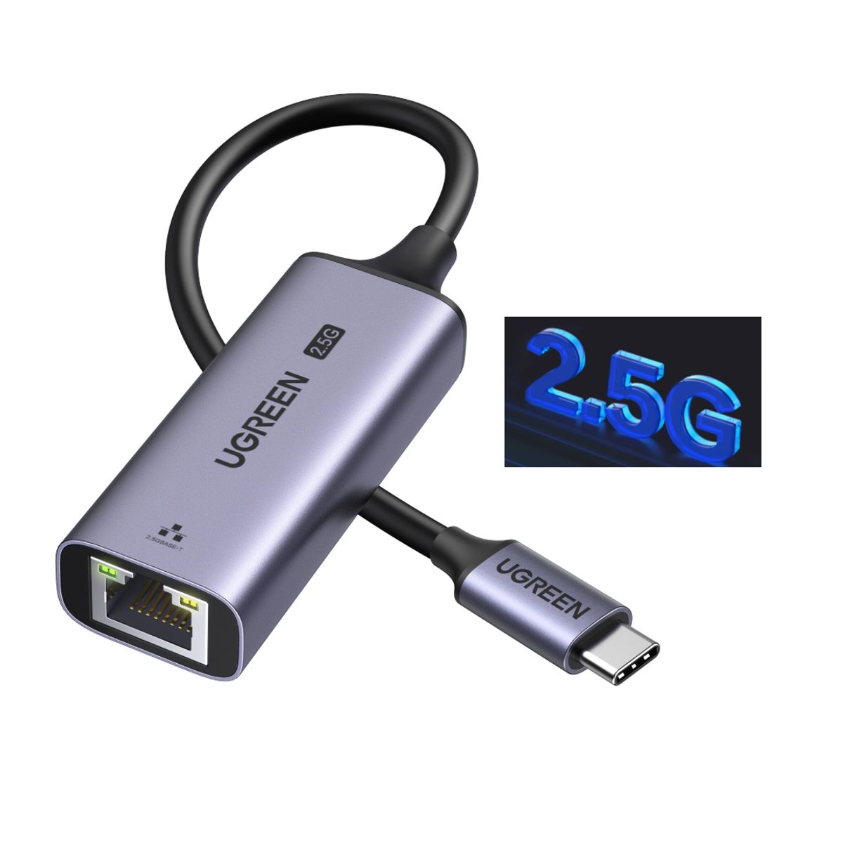 UGREEN - Adaptador Ethernet 2.5Gigabits RJ45 Win Mac Linux  UGREEN CM648 25052