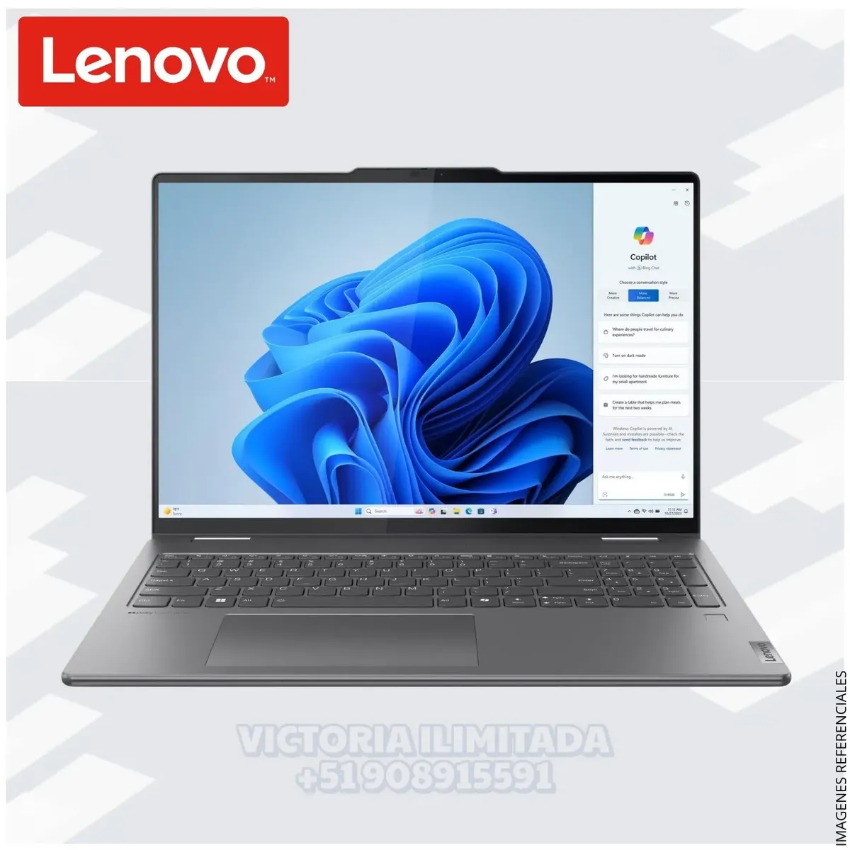 Laptop Lenovo Yoga 7 Dos en Uno de 16" Intel® Core™ Ultra 7 155U 16GB RAM-LPDDR5X 1 TB SSD 16IML9 - 83DL0002US, marca LENOVO - Foto 2