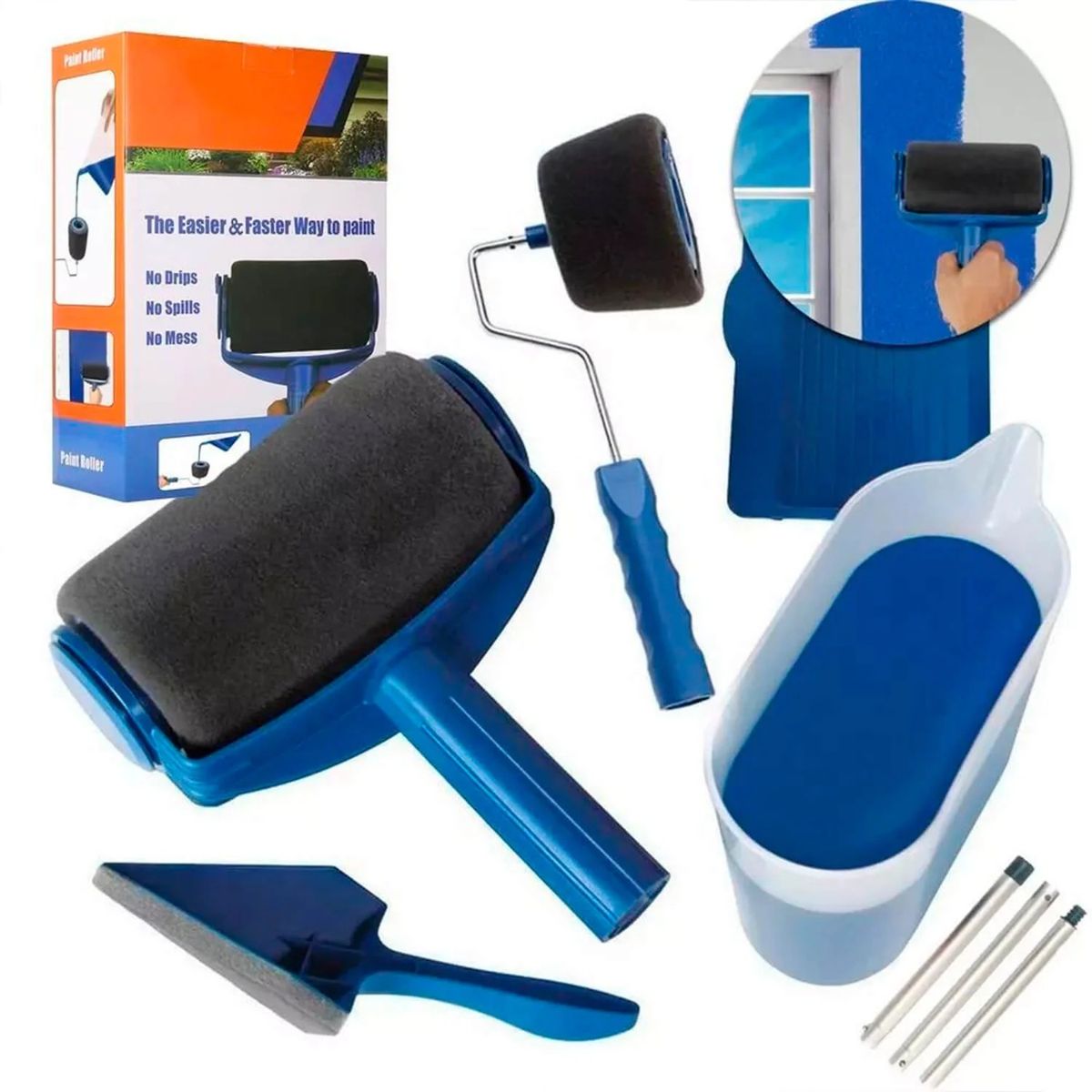 OEM - Kit de Rodillos Inteligentes Paint Roller Pro - Set Completo para Paredes y Techos