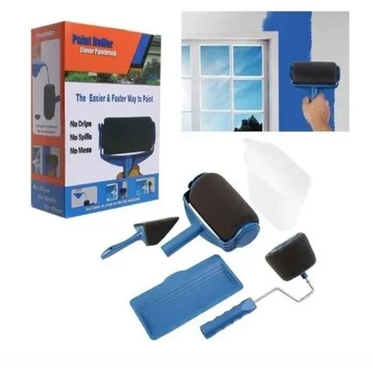 OEM - Set Rodillo para Pintar con Accesorios y Depósito Interno - Acabado Profesional