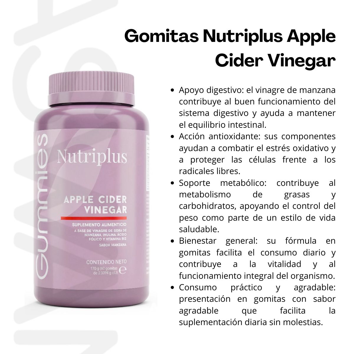 GENERICO - Gomitas Nutriplus Apple Cider Vinegar