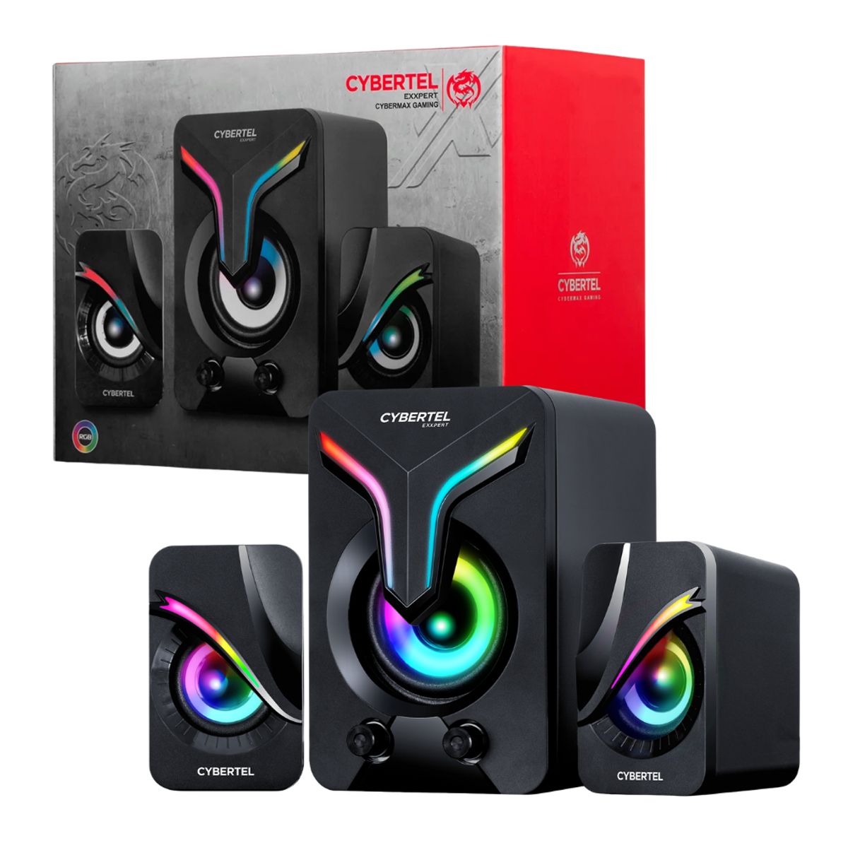 CYBERTEL - Parlante de Escritorio RGB  CBX S500 Cybertel Exxpert