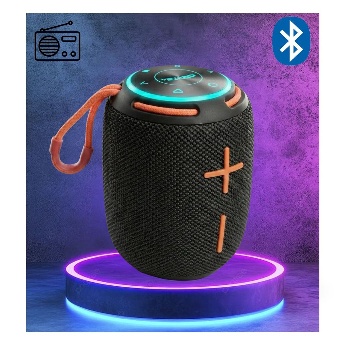 GENERICO - PARLANTE KIMISO KMS 284 BLUETOOTH PORTÁTIL - NEGRO