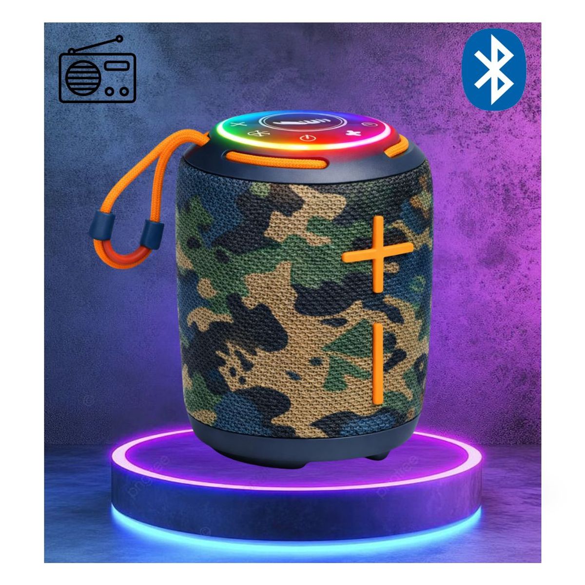 GENERICO - PARLANTE KIMISO KMS 284 BLUETOOTH PORTÁTIL - MILITAR