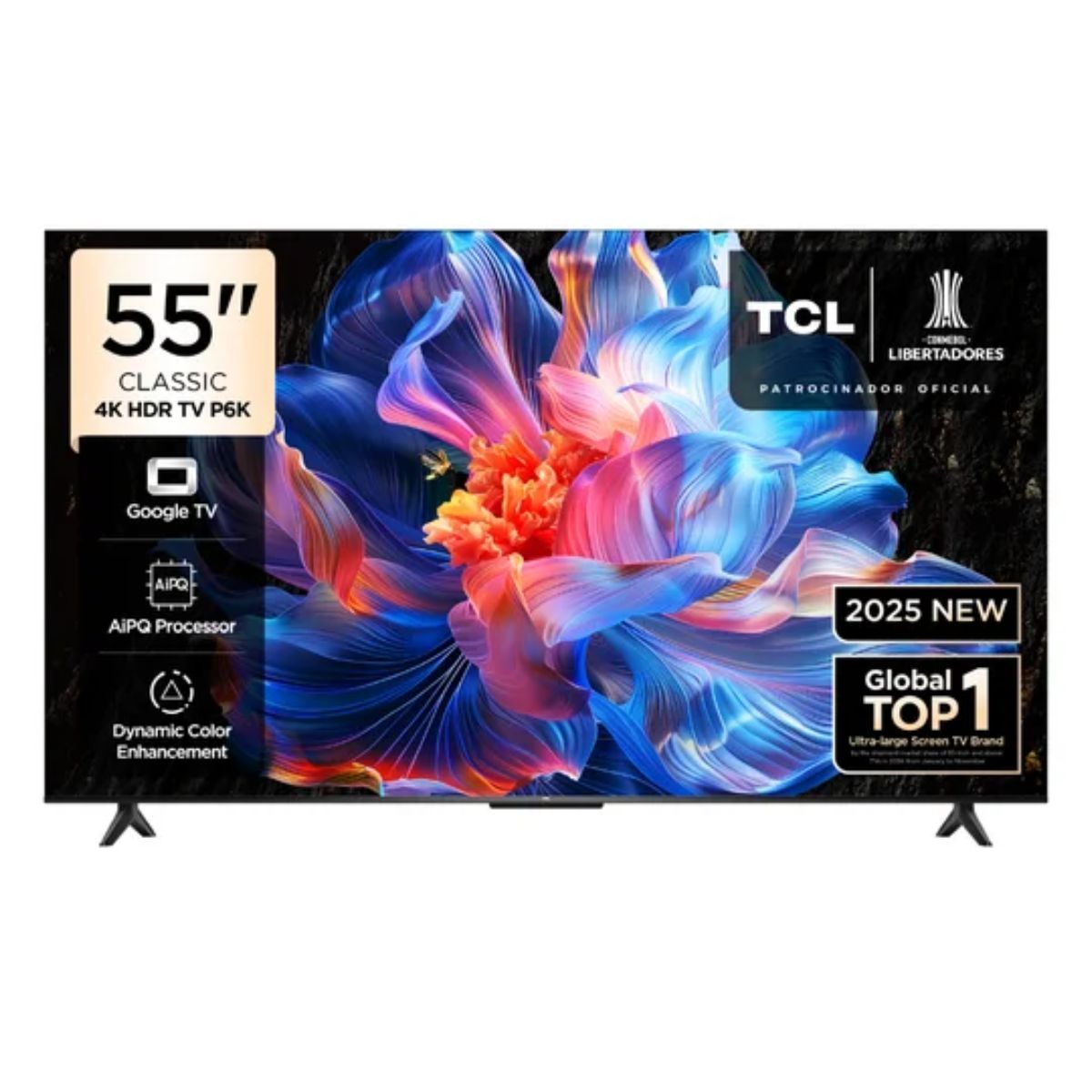 TCL - Televisor 55'' TCL UHD 4K Google TV 55P6K 2025