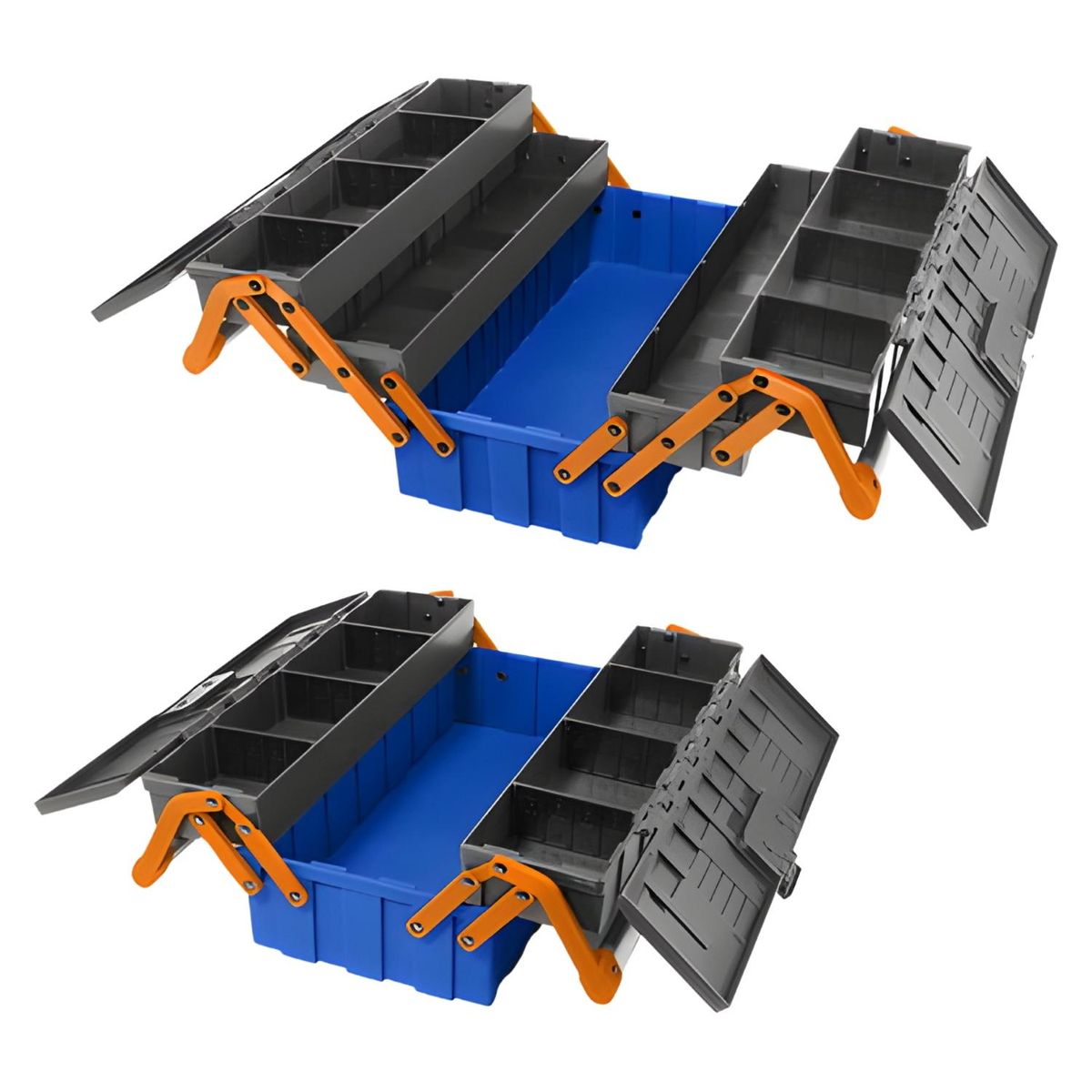 GENERICO - Juego de 2 piezas de cajas de herramientas de plástico Wadfow