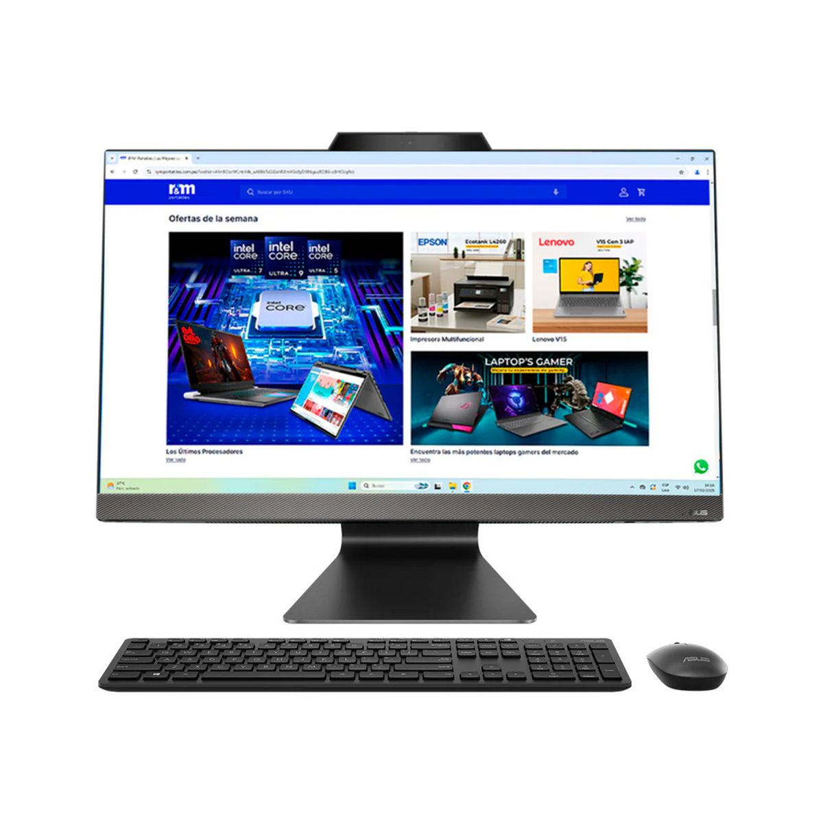 ASUS - All in One Asus A3402WVAK-BPC0840 Intel Core i5 1335U Ram 8GB Disco 512GB 23.8 FHD90PT03T2-M01FZ0
