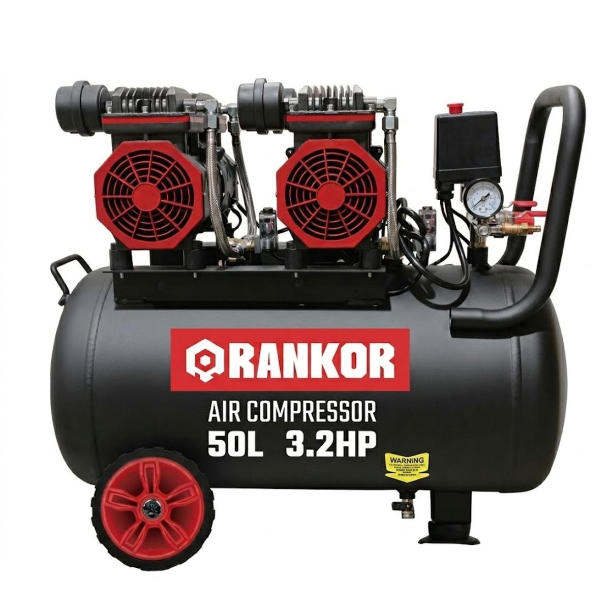 RANKOR - Compresora de aire silenciosa 50L x 3.2HP Rankor