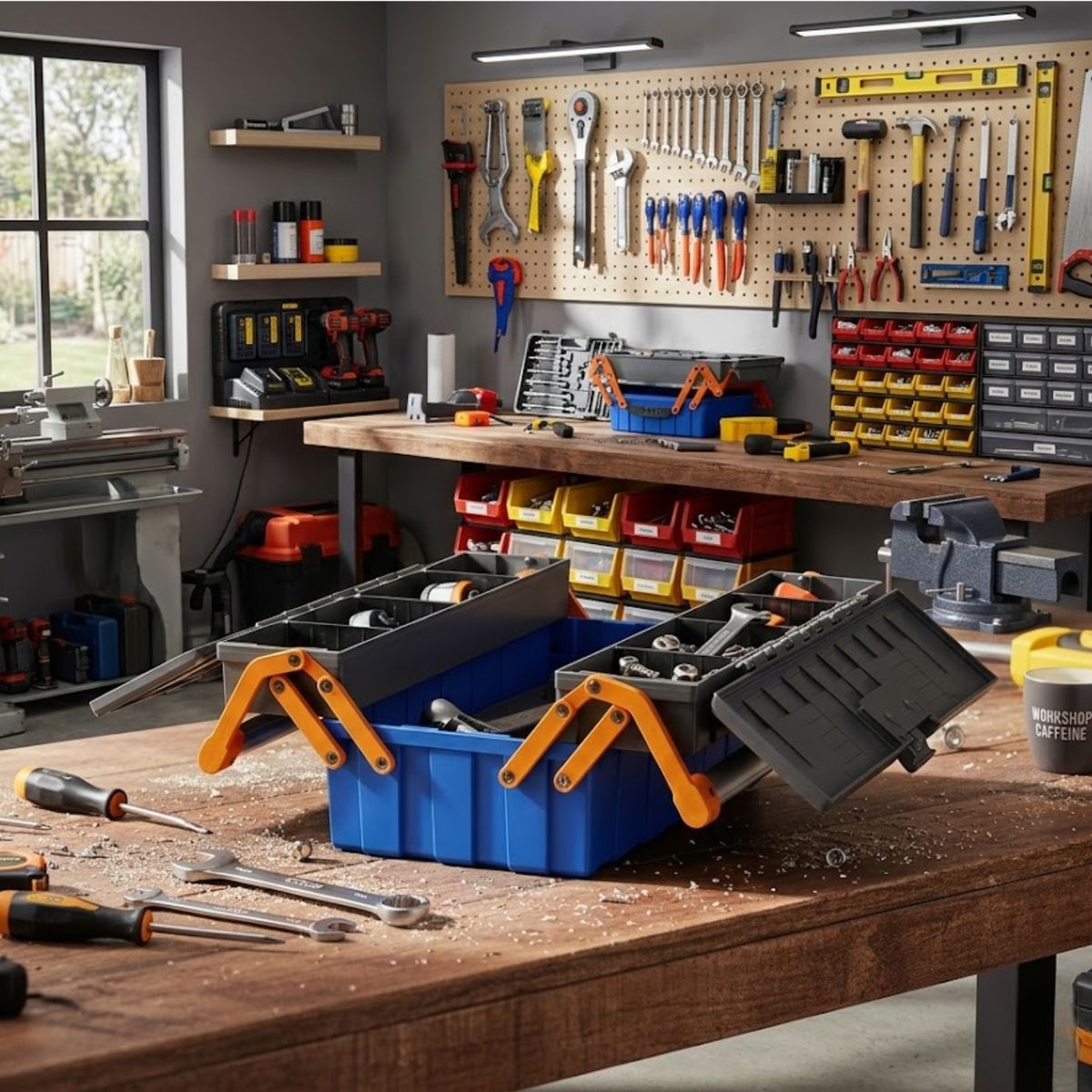 GENERICO - Juego de 2 piezas de cajas de herramientas de plástico Wadfow