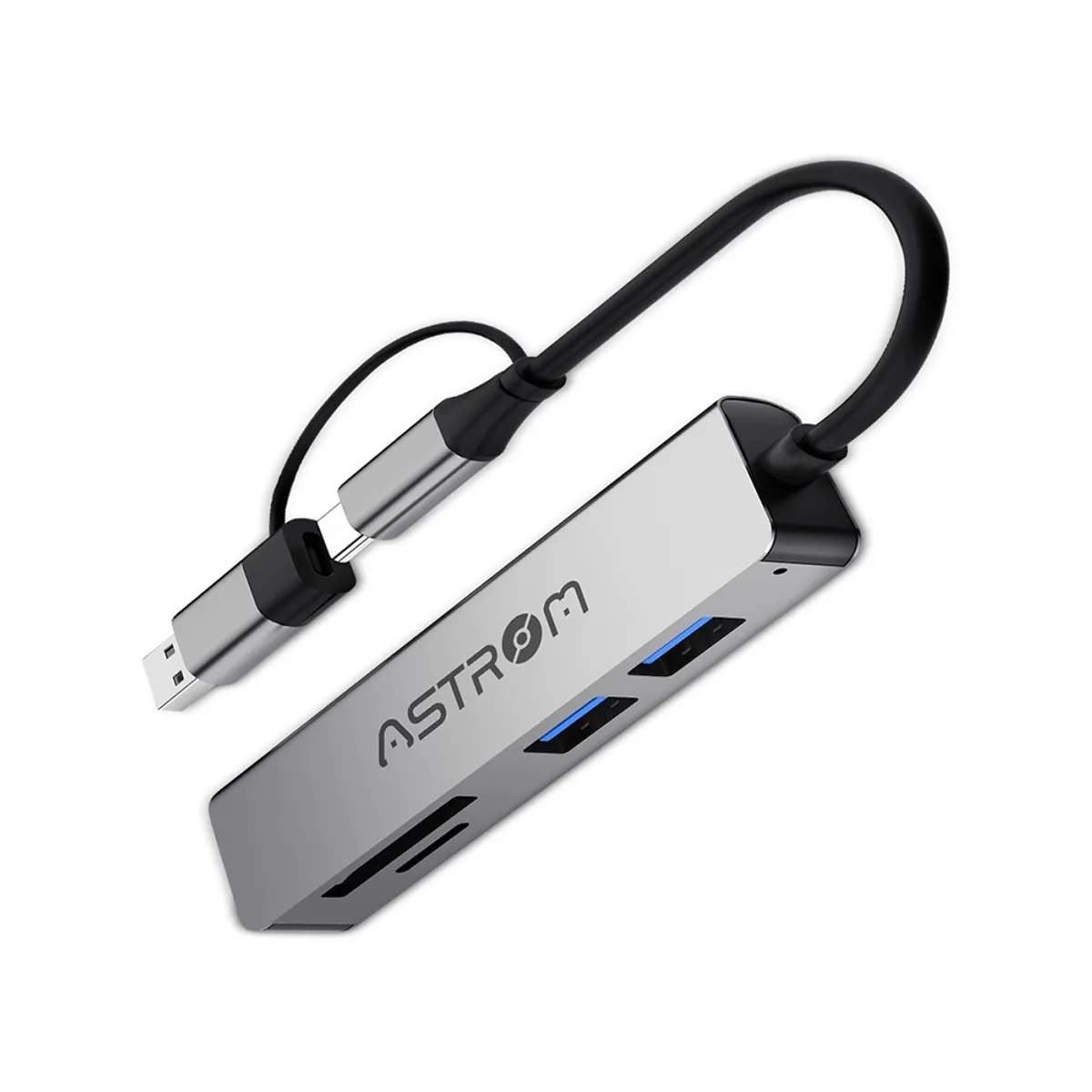 ASTROM - Adaptador HUB USB 5 EN 1 ASTROM MH2351-SD