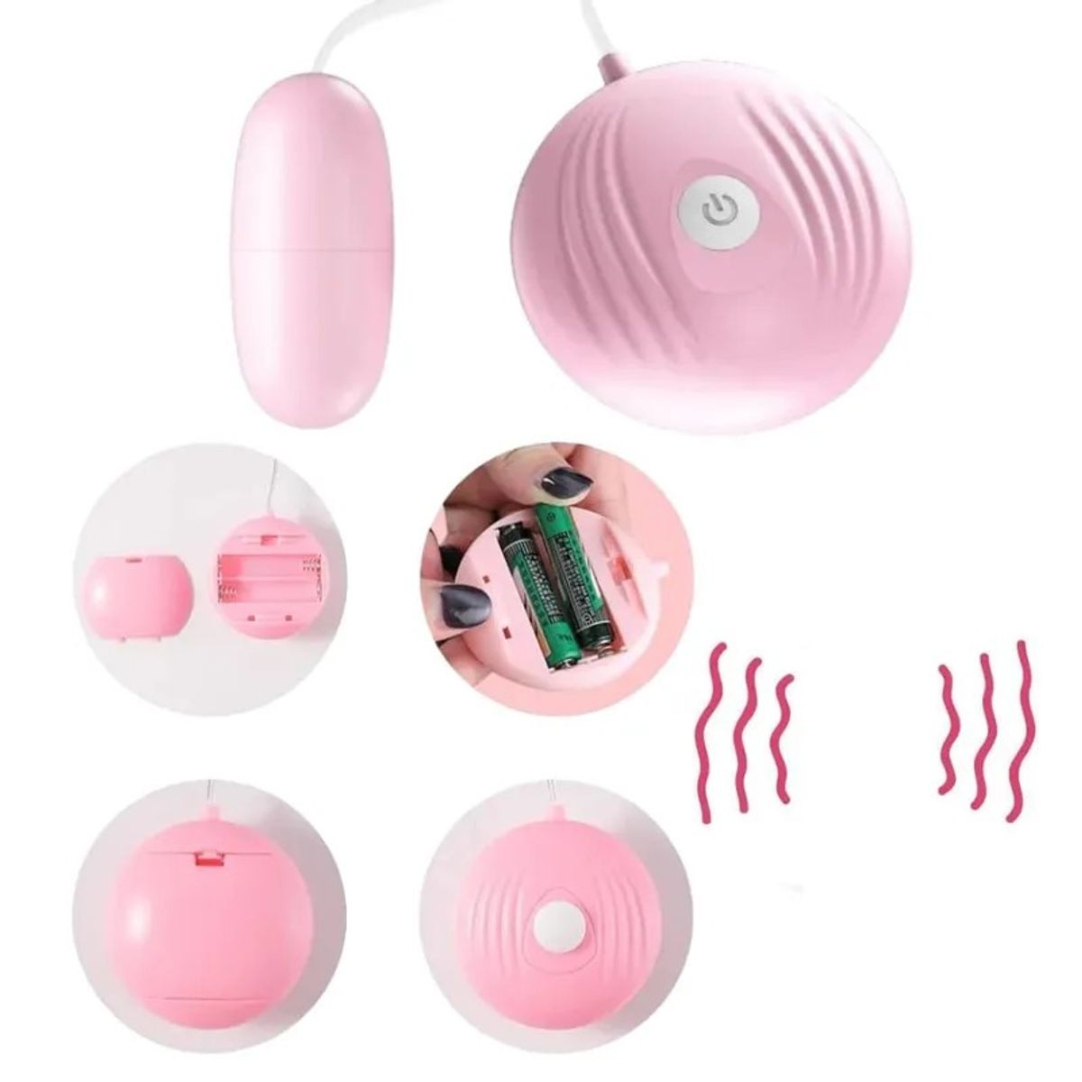 OEM - Vibrador Huevo Femenino con Control Remoto Multivelocidad - Rosa Impermeable