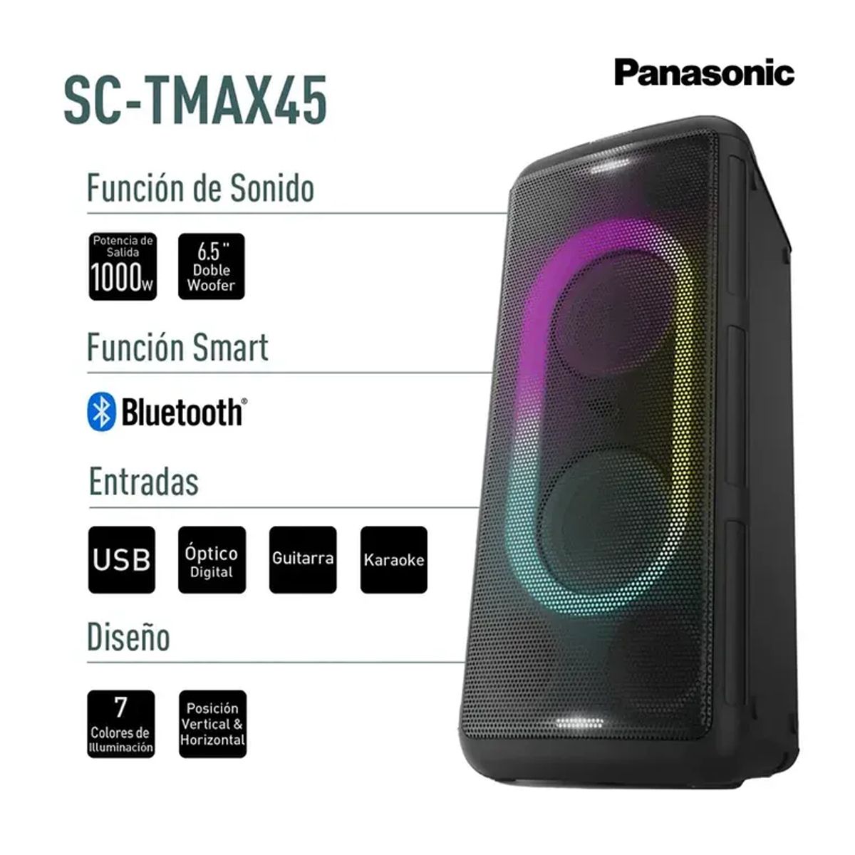 PANASONIC - EQUIPO DE SONIDO PANASONIC 1000W - SC-TMAX45