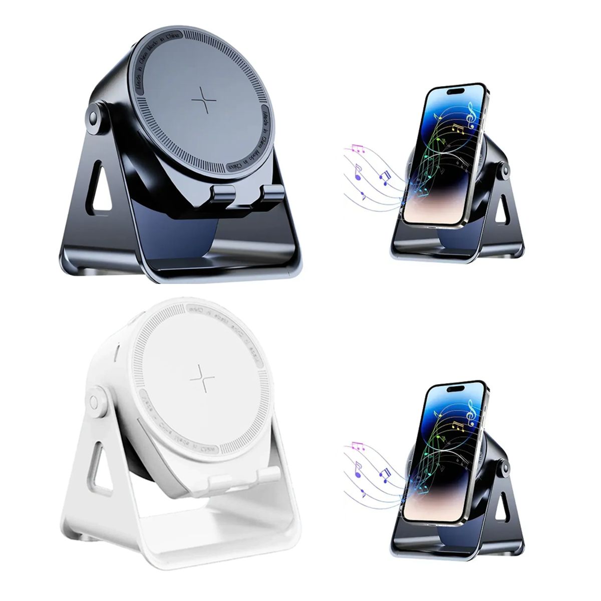 GENERICO - Soporte de Celular con Inducción de Audio Potencia Sonido Bluetooth 5.3