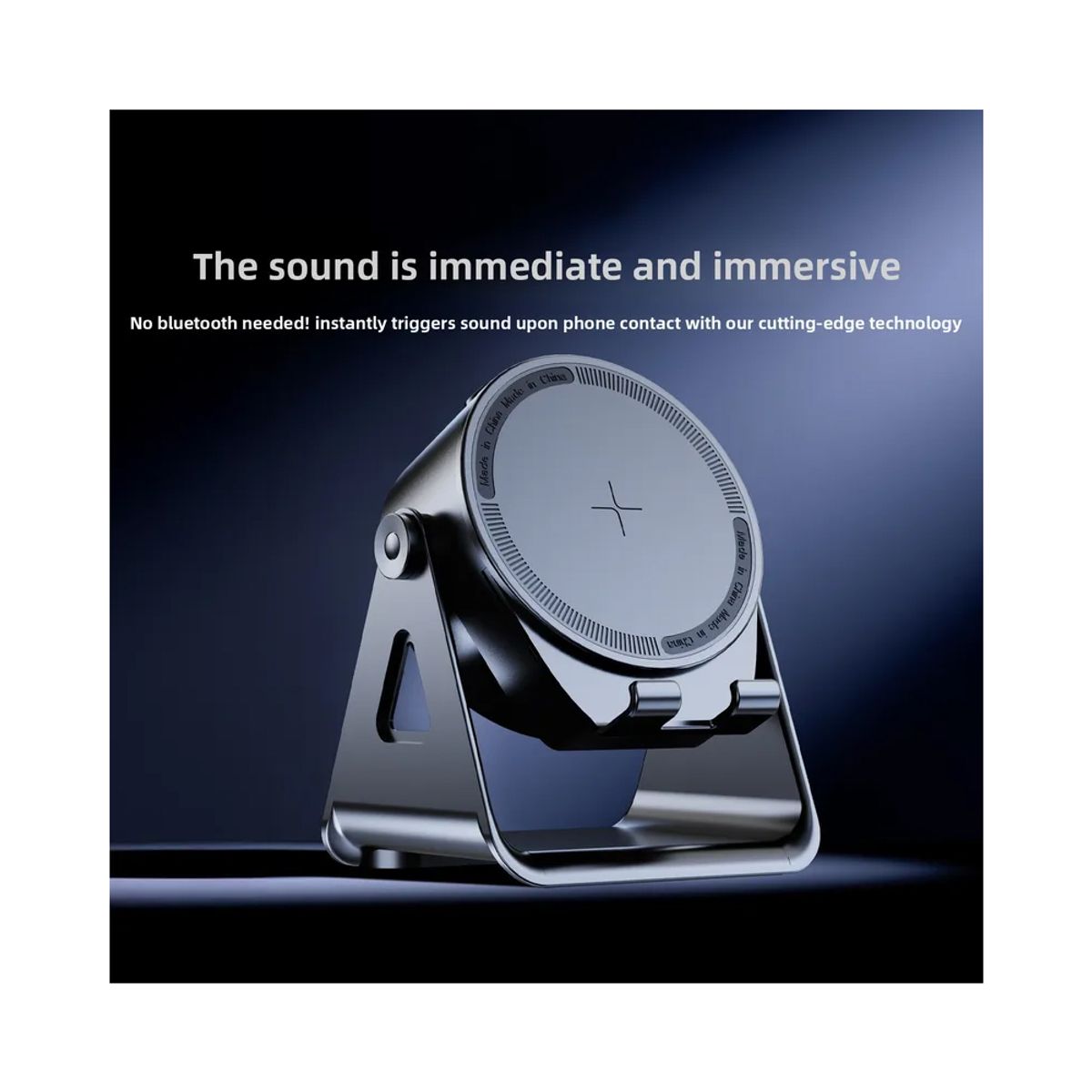 GENERICO - Soporte de Celular con Inducción de Audio Potencia Sonido Bluetooth 5.3