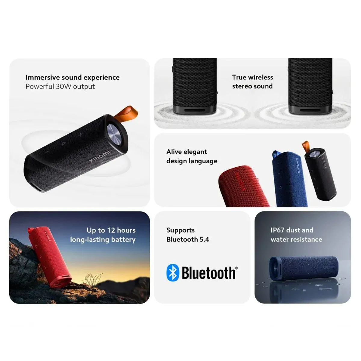 XIAOMI - Parlante Bluetooth Xiaomi Outdoor 30W IP67 - Azul