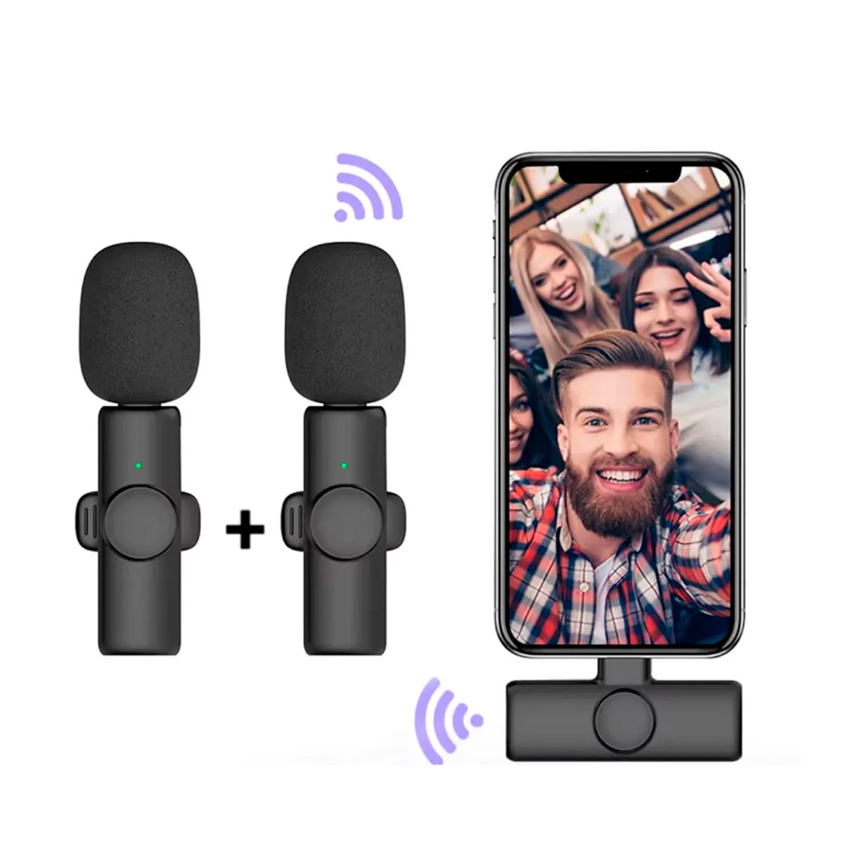 GENERICO - Micrófono Solapero Inalámbrico Dual K11