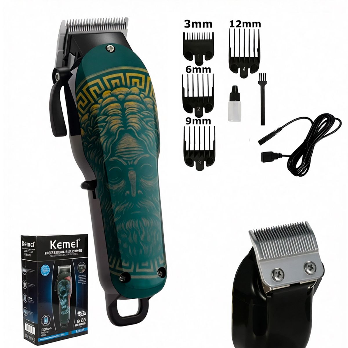 KEMEI - Máquina de Corte de Cabello Inalámbrica Kemei KM 735 clipper