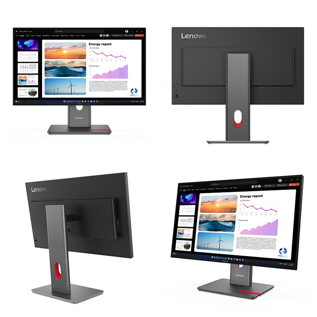 LENOVO - Monitor Plano Lenovo ThinkVision P24Q-40, 23.8" QHD/IPS/HDMI/DP/DP-OUT/USB-A/USB-B/USB-C