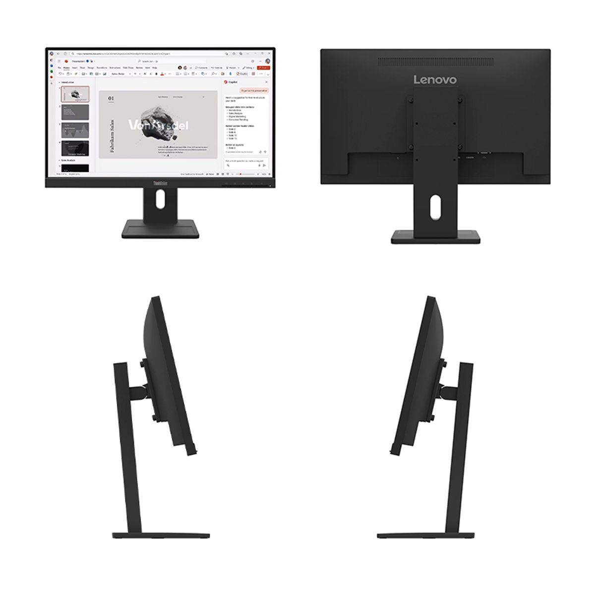 LENOVO - Monitor Lenovo ThinkVision E22-40, 21.5" 1920x1080 WLED IPS, HDMI/DP/VGA Color Raven Black