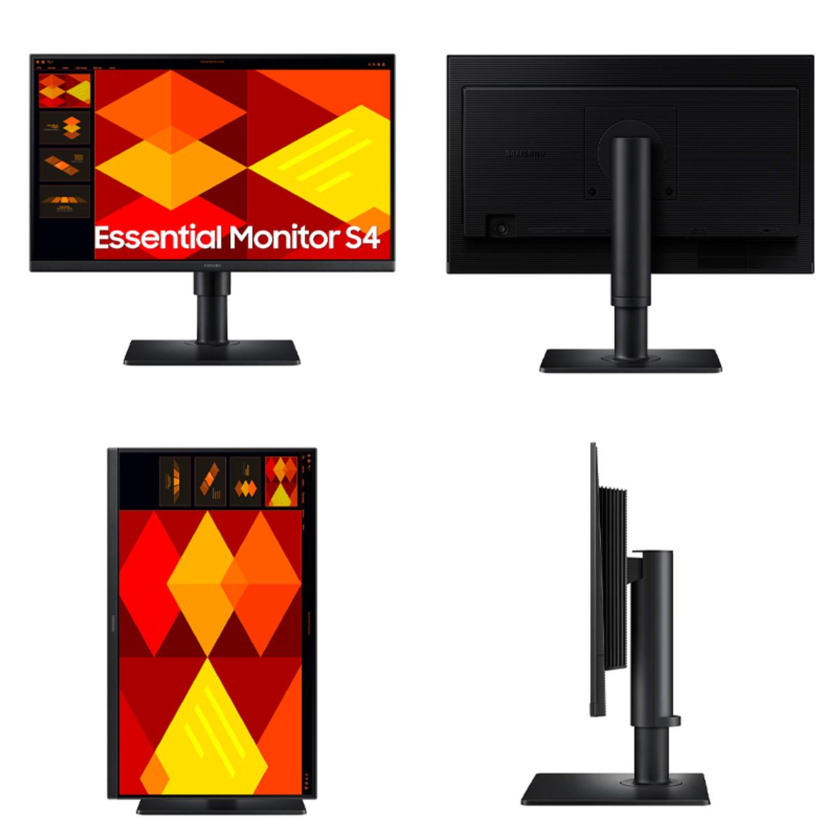 SAMSUNG - Monitor plano SAMSUNG Essential Monitor S4, 22" FHD IPS, 100Hz, HDMI, DP