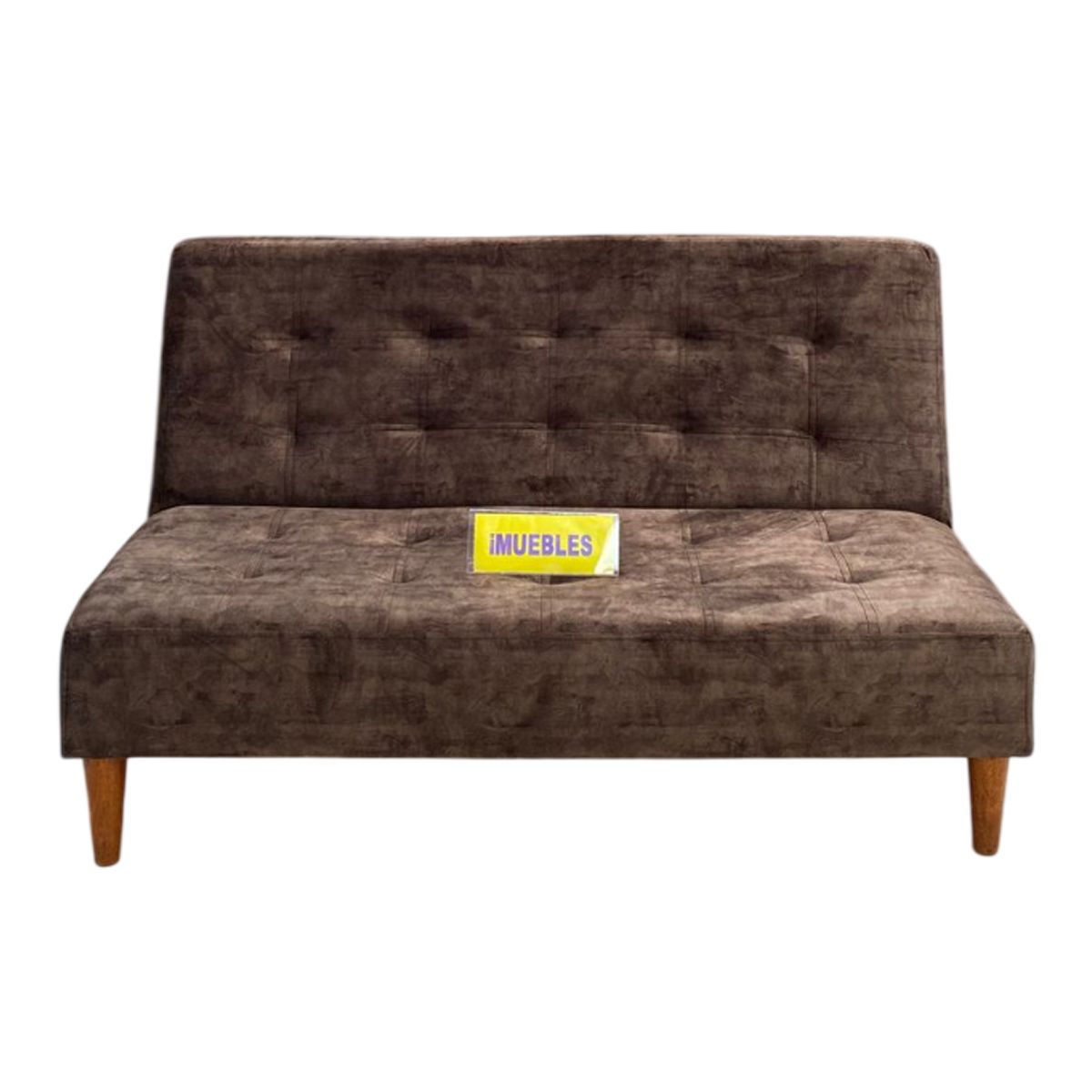 TEMEL - Sofá Cama Modelo Futón 1.50 m color Chocolate - TEMEL