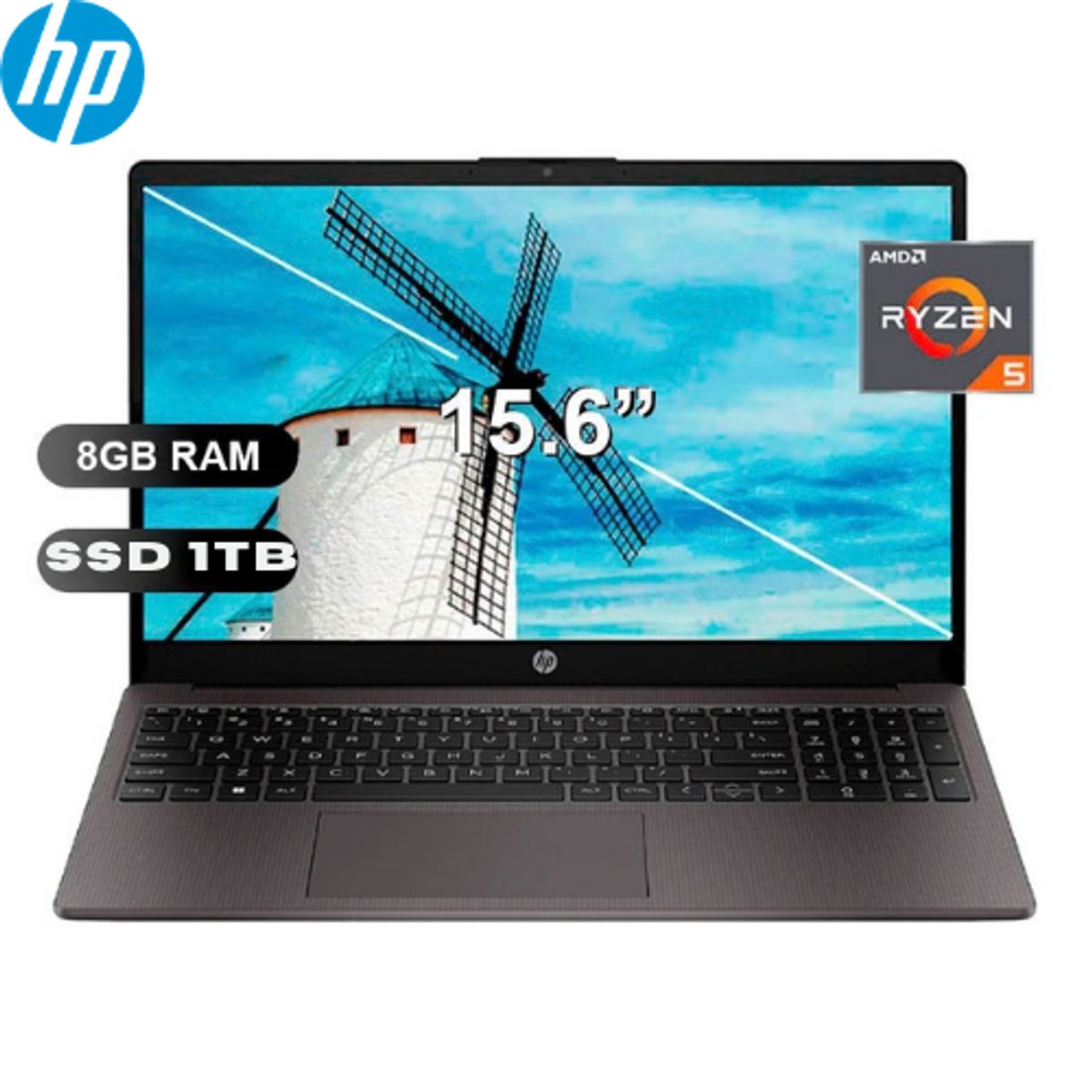 HP - LAPTOP HP 255 G10 RYZEN5 7520U 8GB RAM SSD 1TB/ 15.6/