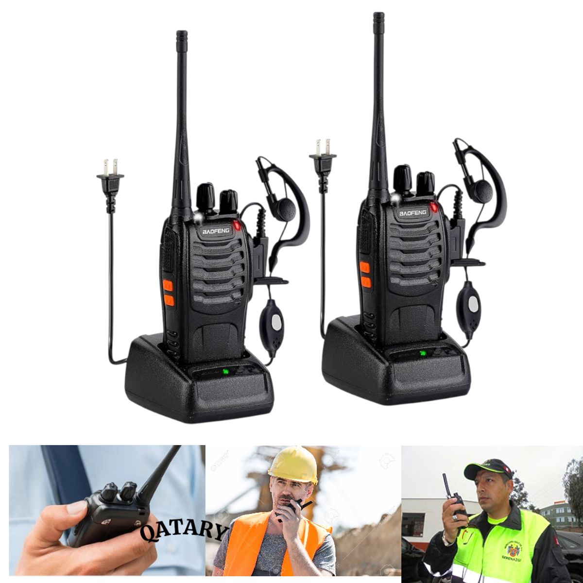 OEM - Walkie Talkie Profesional 888S 16 Canales Recargable - Set 2 Radios Portátiles UHF