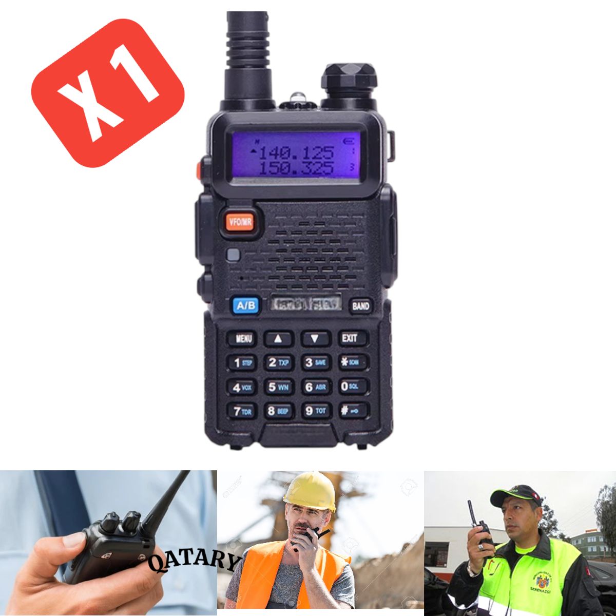 OEM - 1 Radio UV-5R Largo Alcance Banda Dual - Comunicación Profesional con Manos Libres