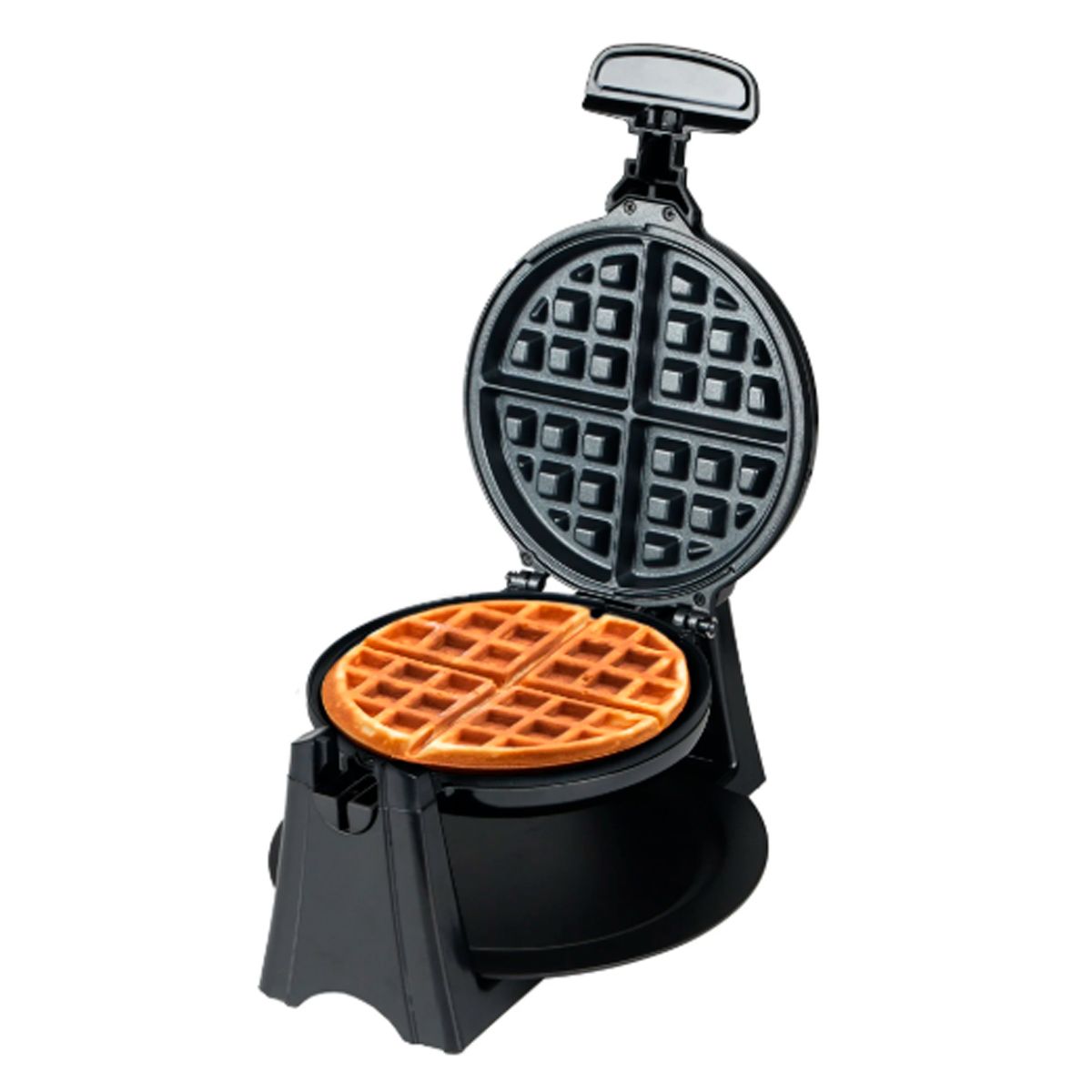 GENERICO - Máquina para hacer Waffles 360° negro