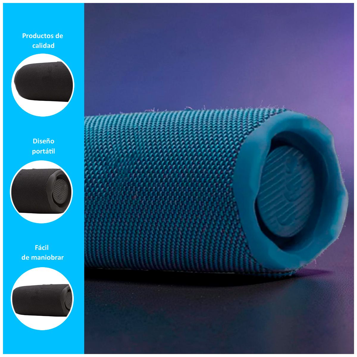 GENERICO - Parlante bluetooth portátil genérico flip 7 azul