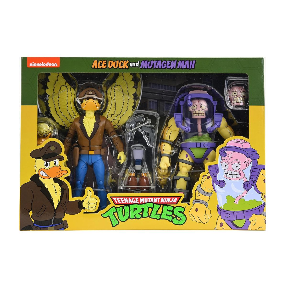 NECA - Teenage Mutant Ninja Turtles (Cartoon) - Ace Duck y Mutagen man 2 pack (Figura de 7")