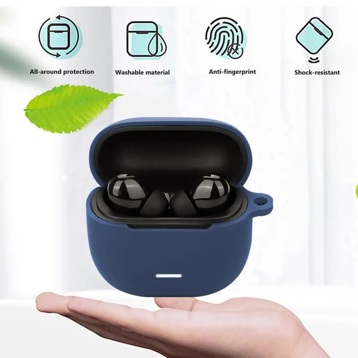 GENERICO - Funda de Silicona Para Xiaomi Redmi Buds 8 Lite - Azul